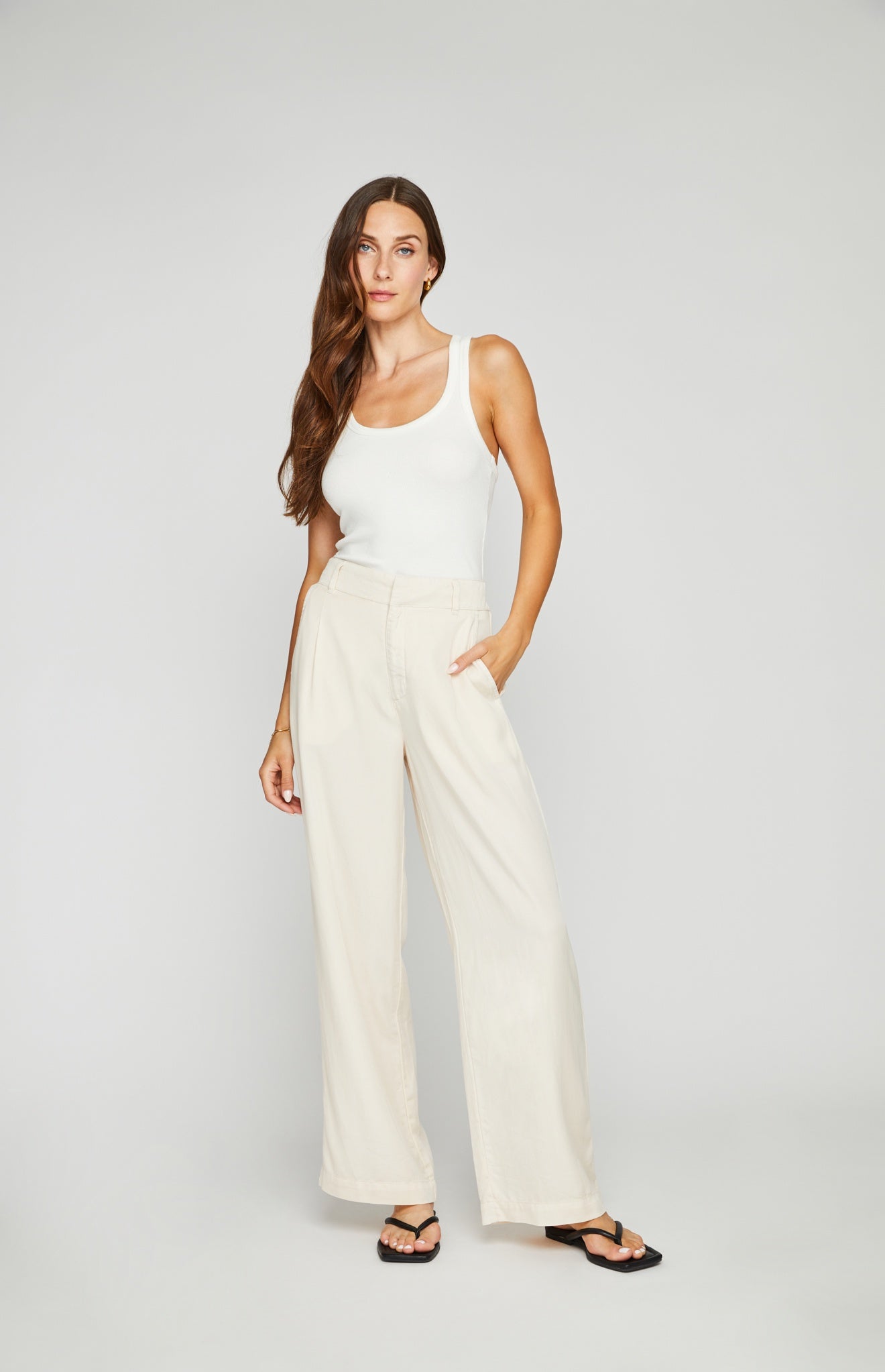 Gentle Fawn Sabine Wide Leg Pant in Bone