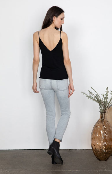 Gentle Fawn Carr basic v-neck tank top in black