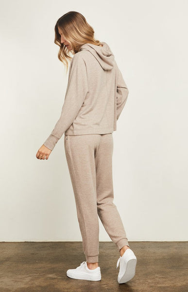 Gentle Fawn Lawrence Lounge Pant in Heather Brown