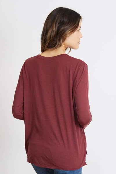 goodhYOUman Suzanne long sleeve t-shirt in Crushed Berry