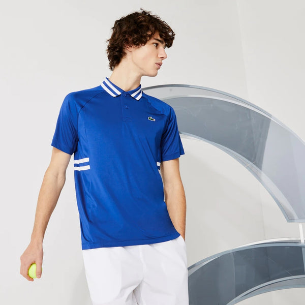Lacoste Men's SPORT Novak Djokovic Tech Jersey Polo - Lazuli Blue