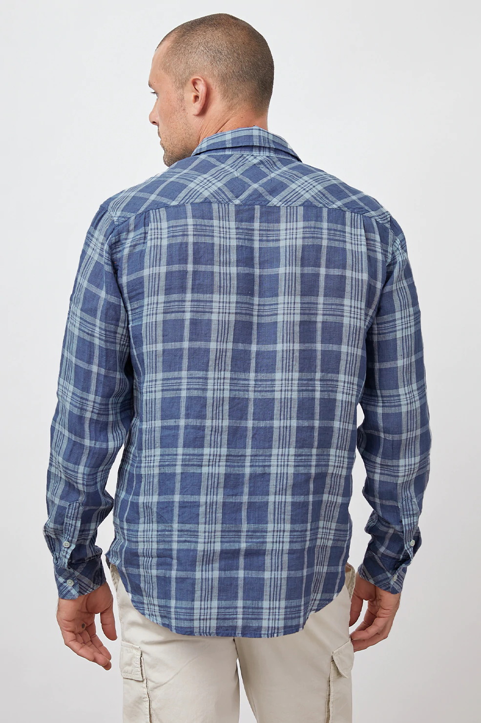 Rails Men's Havana L/S Shirt - Jade Steel