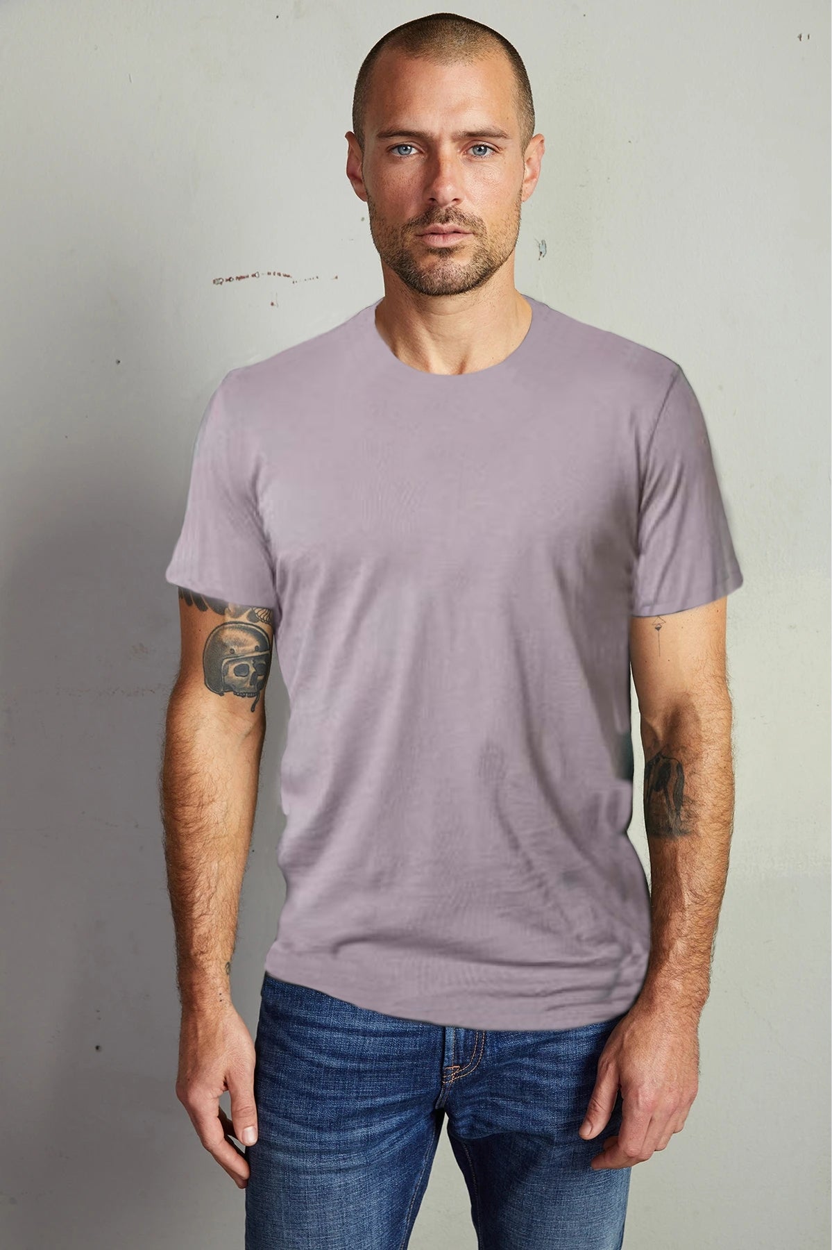 Velvet Men's DS Whisper Classics Crew Tee - Fog