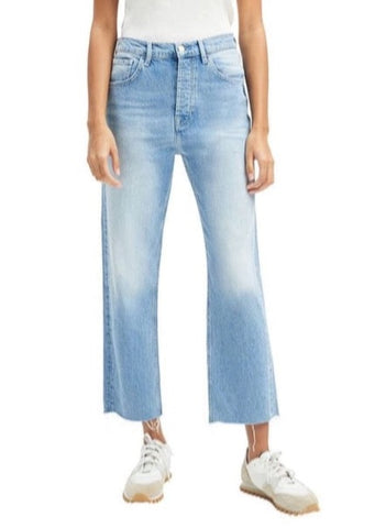 7 For All Mankind Easy Straight Ankle Jean in Flo light blue