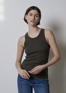 Velvet Cruz05 Modal Rib Tank Top in Olive