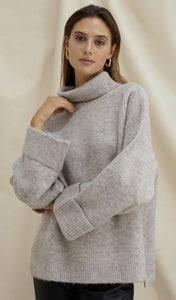Charli Vanessa Soft and Warm Sweater in Grey Melange