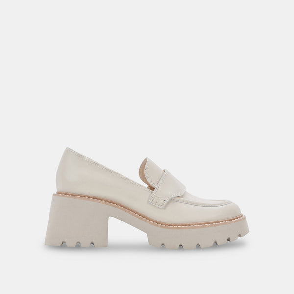Dolce Vita Halona Chunky Loafer in Ivory Leather