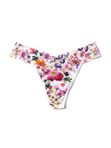 hanky panky low rise print thong in Pressed Bouquet
