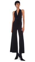 Norma Kamali Short Straight Leg Pant in Black