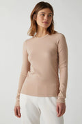 Velvet JG Camino Modal Rib Long Sleeve in Nude