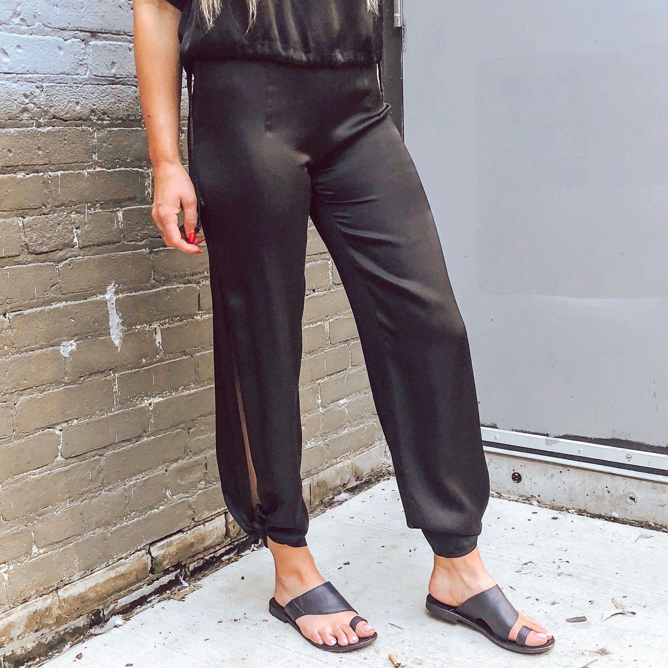 Stark Side Slit Silk Pant