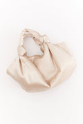 Velvet JG Robyn Satin Knot Bag in Oyster