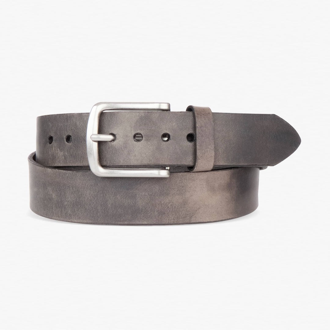 Brave Men’s Melle Leather Belt in Steel Skrunchy