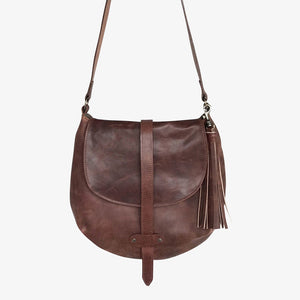 Brave Darya Hobo Bag in Chocolate Rugby Leather