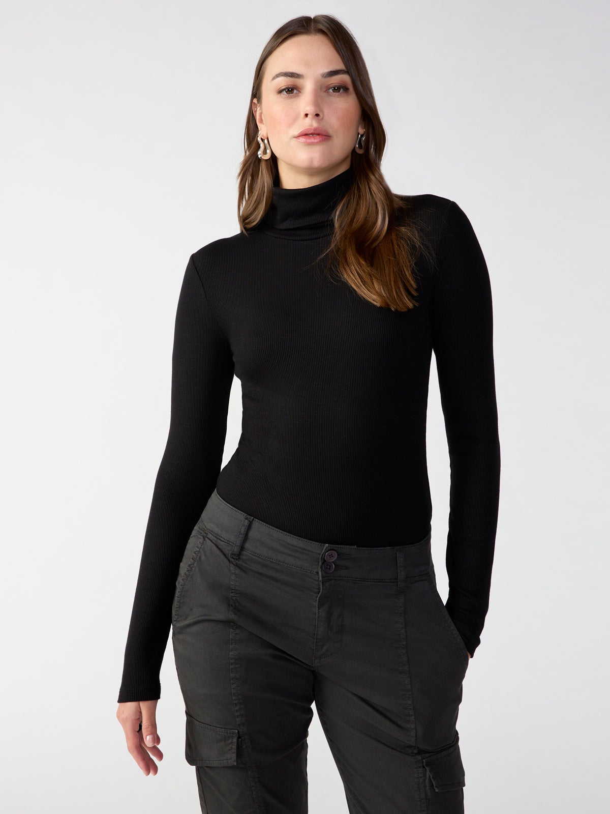 Sanctuary Essentials Long Sleeve Turtleneck in Black