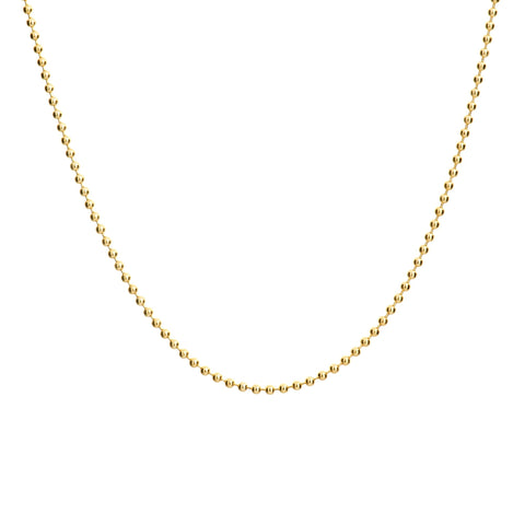 LOLO 2mm 18K Gold Filled Ball 16" Chain Necklace