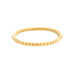 LOLO Twisted Stacking Ring in 18K Gold Vermeil