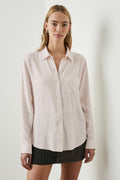 Rails Hunter Rayon Long Sleeve Blouse in Rosewater