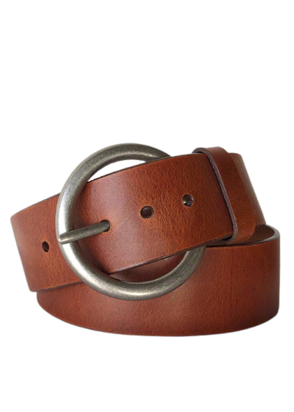 Brave Vika Circle Belt in Brandy/Silver