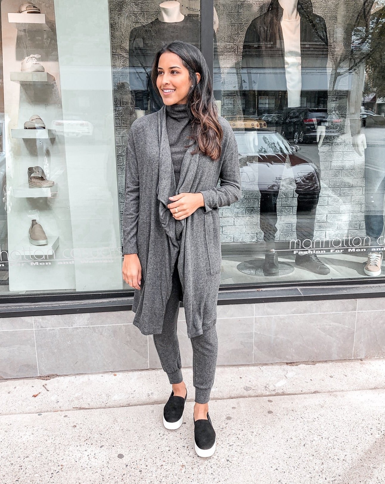 Velvet Adonia Cozy Lux Cardi in Anthracite