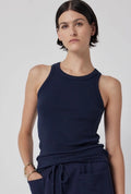 Velvet Cruz05 Modal Rib Tank Top in Ink