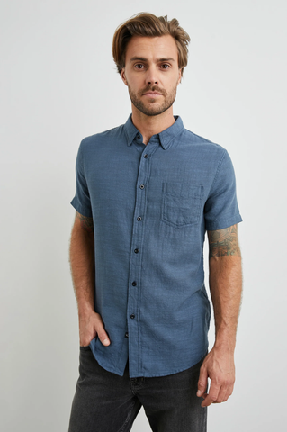 Rails Men's Fairfax S/S Shirt - Sea Blue