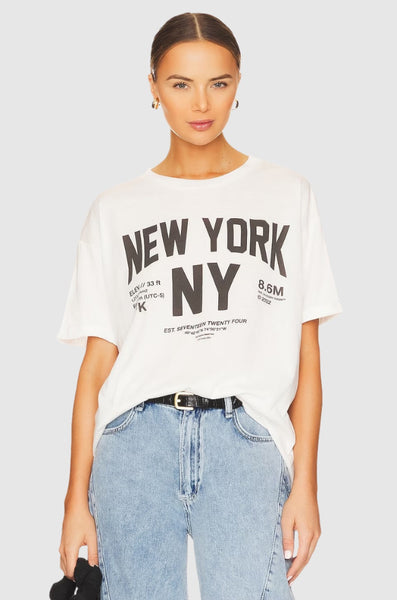 The Laundry Room New York Oversized Tee in White