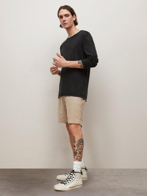 John Varvatos Johnny Flat Front Shorts - Hemp