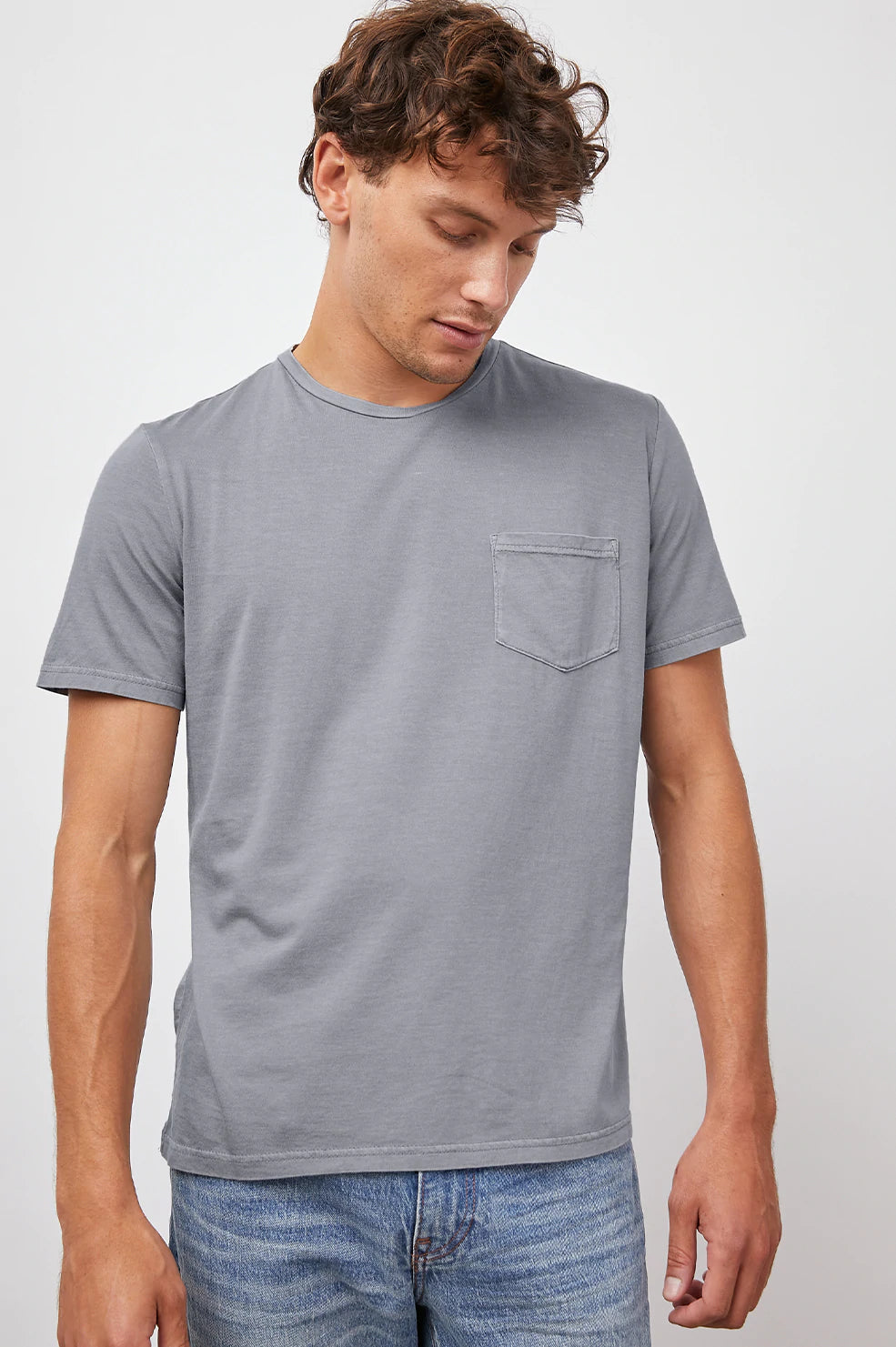 Rails Men's Johnny S/S Pocket T-shirt - Concrete