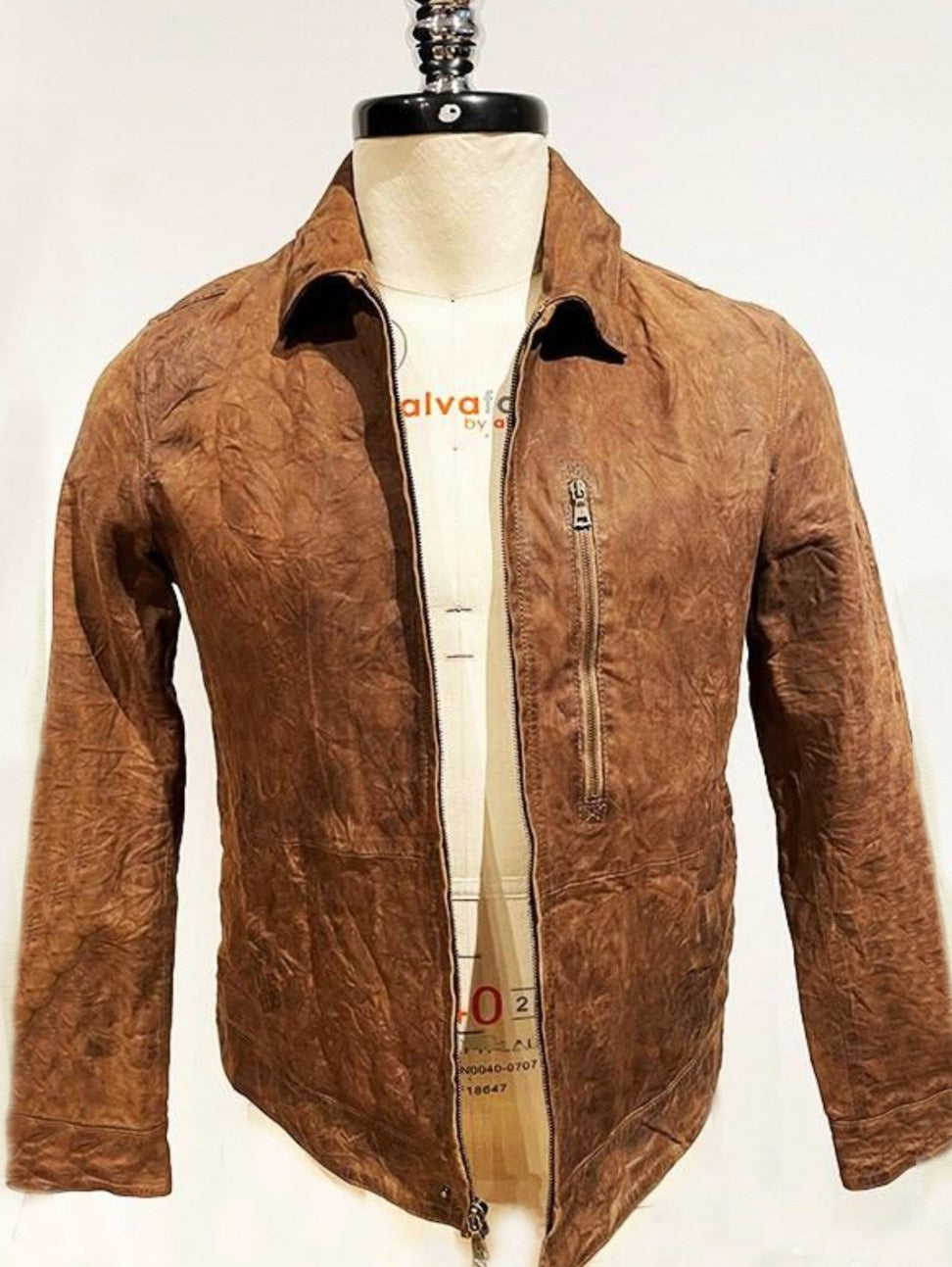 John Varvatos JAY Blouson Leather Jacket - Light Ghurka