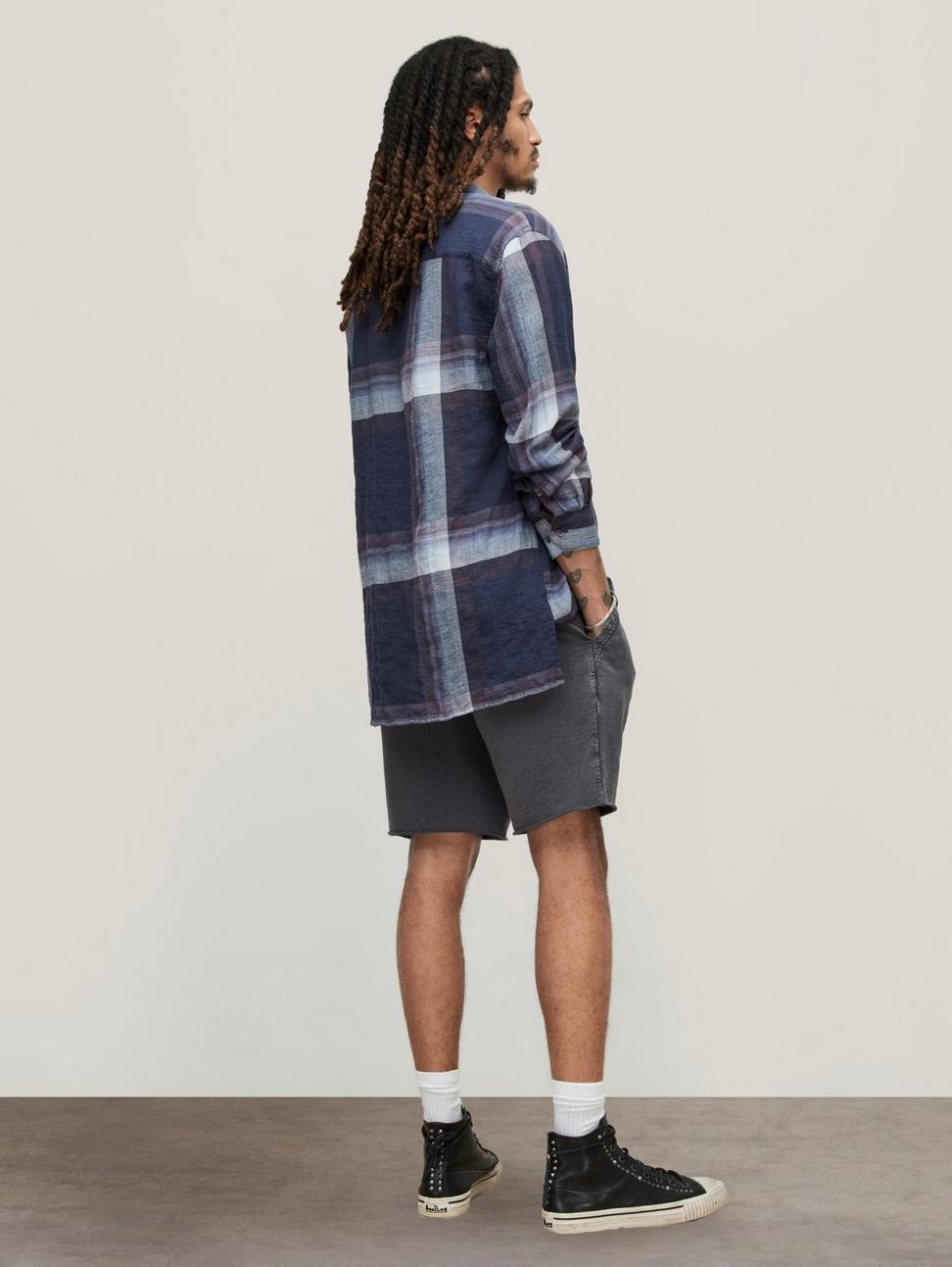 John Varvatos York French Terry Shorts - Deep Charcoal