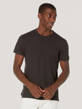 John Varvatos ASHE SS Pigment Rub Raw Cut Crew - Black