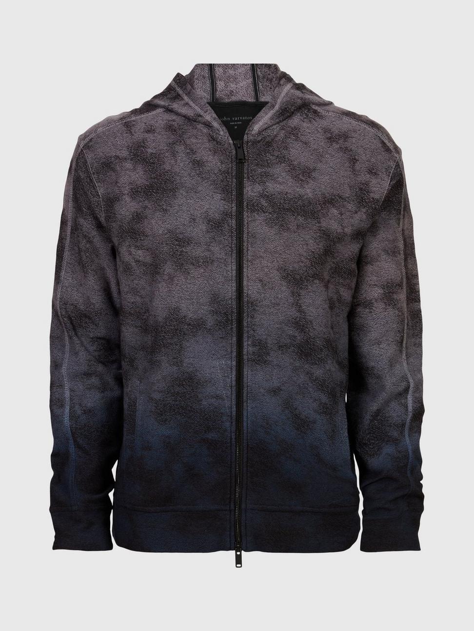 John Varvatos Antone Full Zip Hoody - Ink Blue
