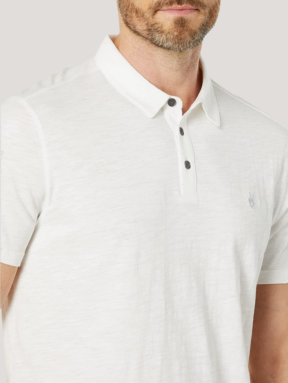 John Varvatos Victor SS Slub Peace Polo - Salt