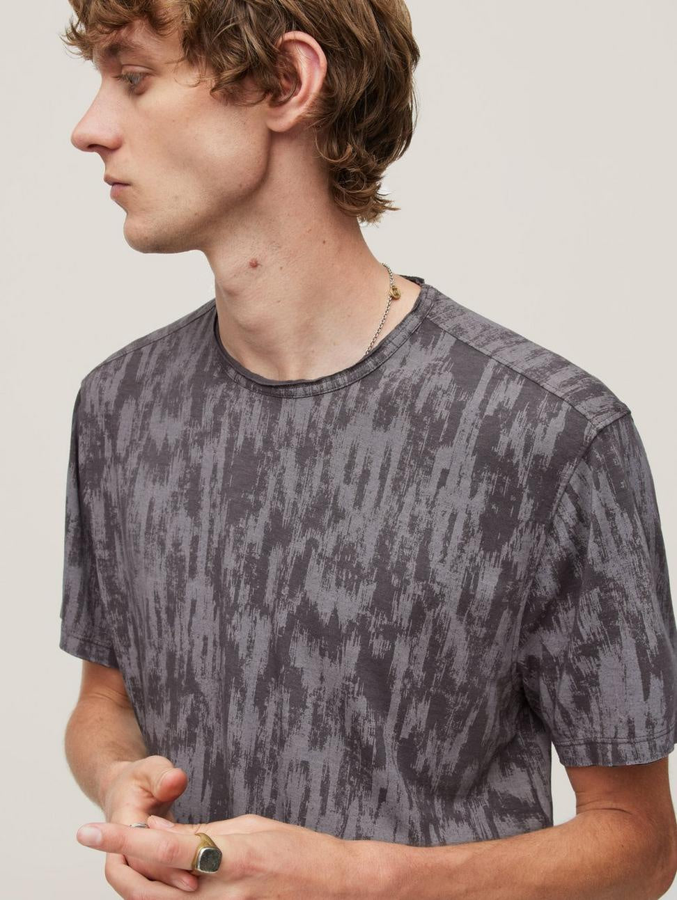 John Varvatos Ramsey SS Burnout Crew - Coal