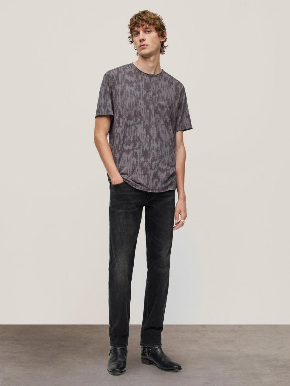 John Varvatos Ramsey SS Burnout Crew - Coal