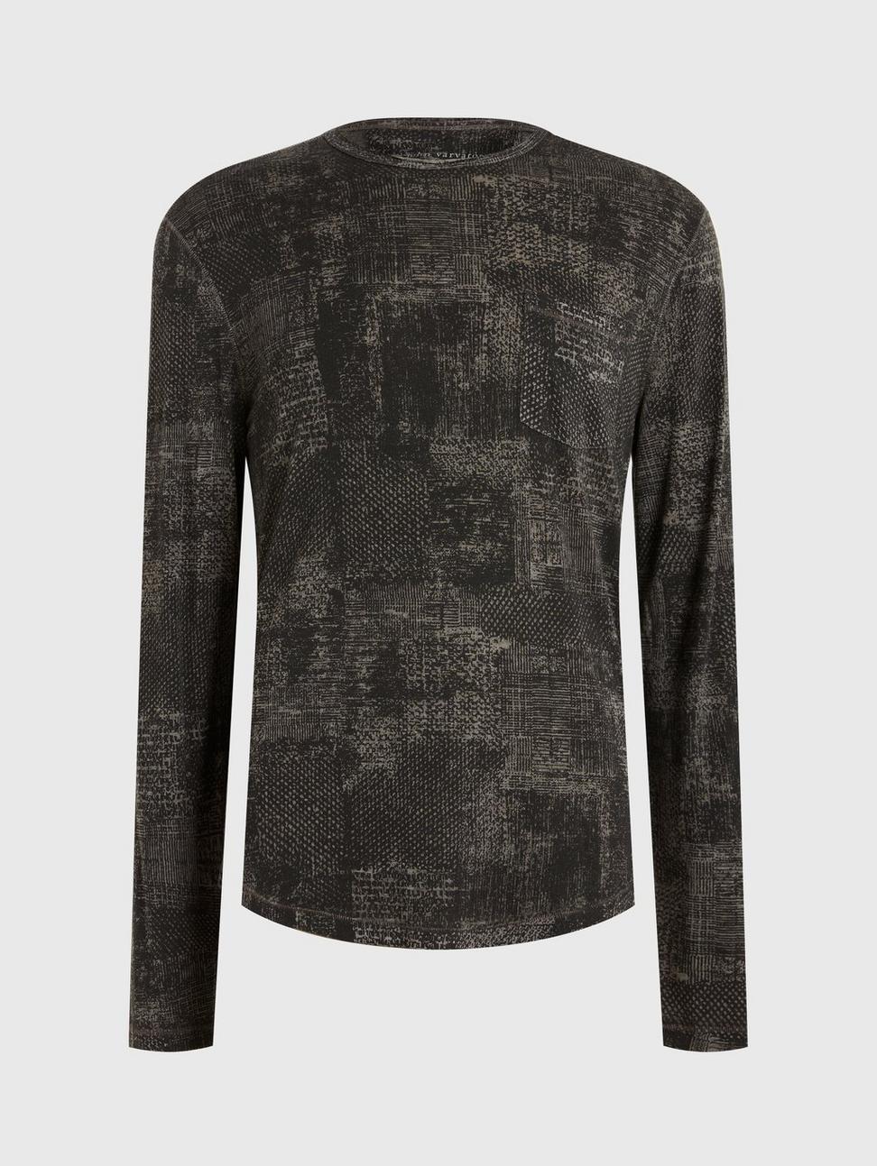 John Varvatos ATKINS L/S Crew - Med Grey