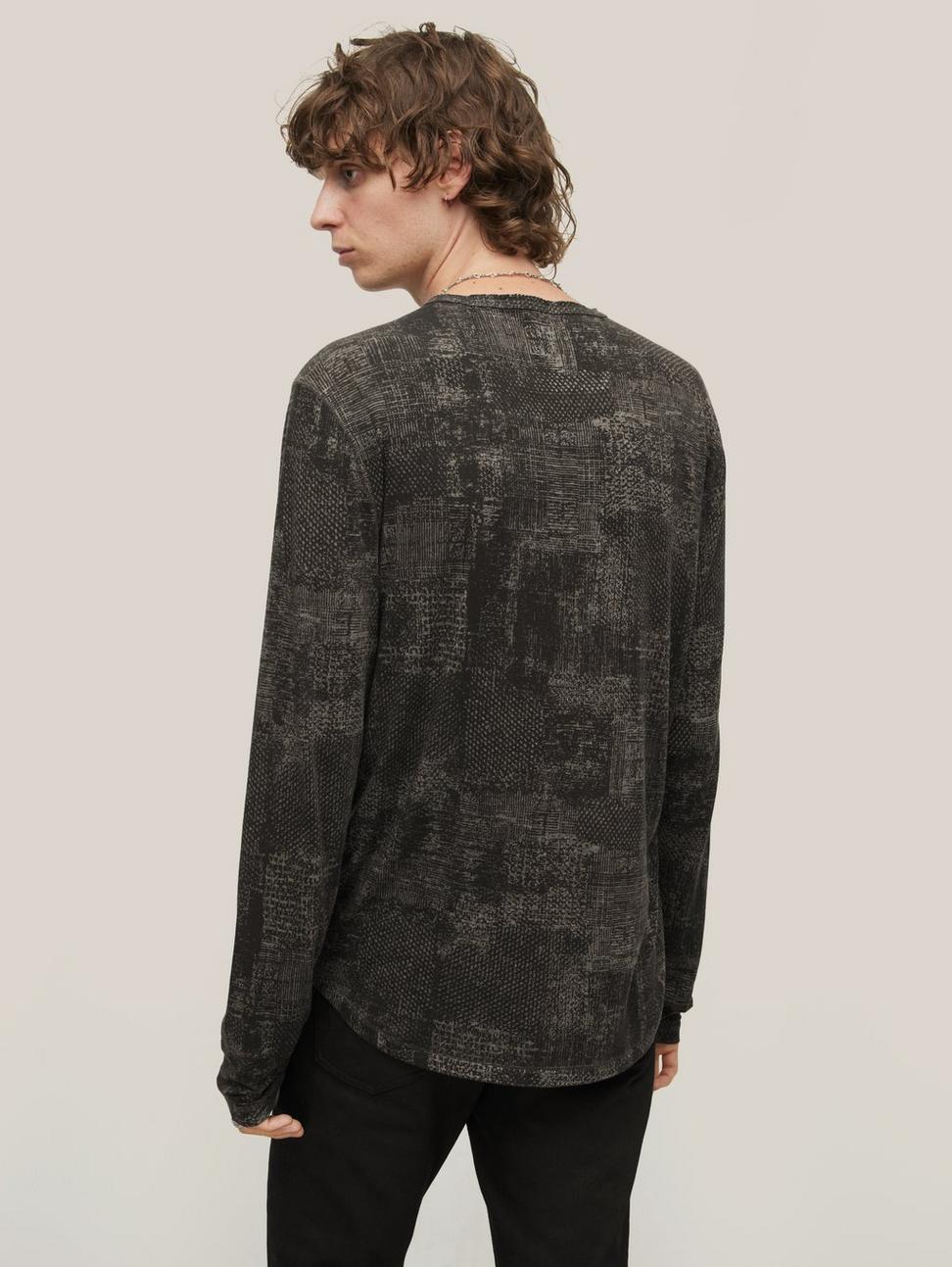 John Varvatos ATKINS L/S Crew - Med Grey
