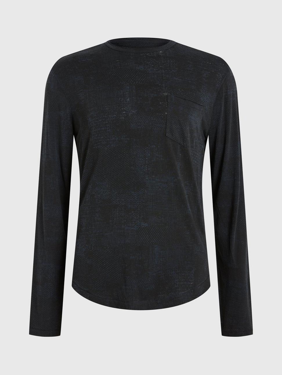 John Varvatos ATKINS L/S Crew - Officer Blue