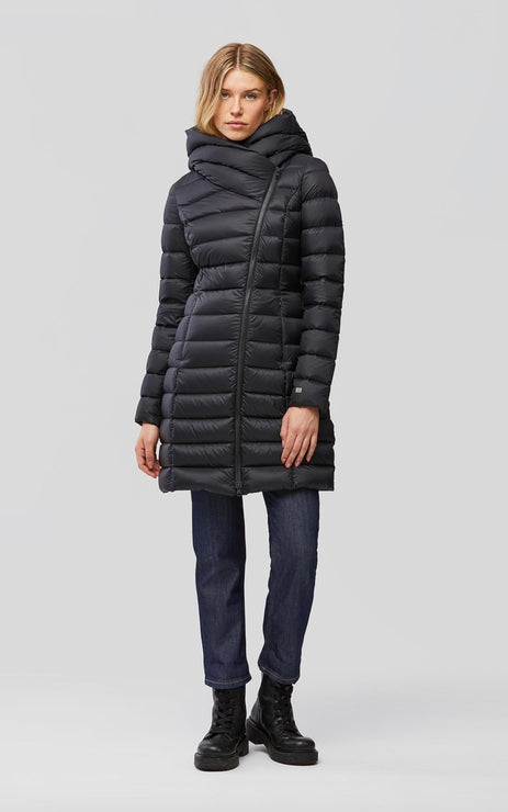 Soia&Kyo Karelle Lightweight Long Down Coat in Black