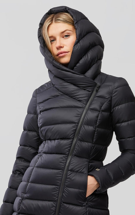 Soia&Kyo Karelle Lightweight Long Down Coat in Black