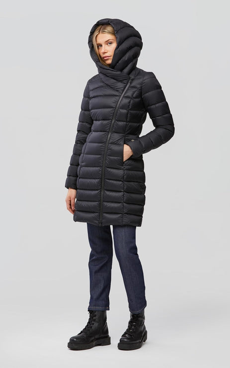 Soia&Kyo Karelle Lightweight Long Down Coat in Black