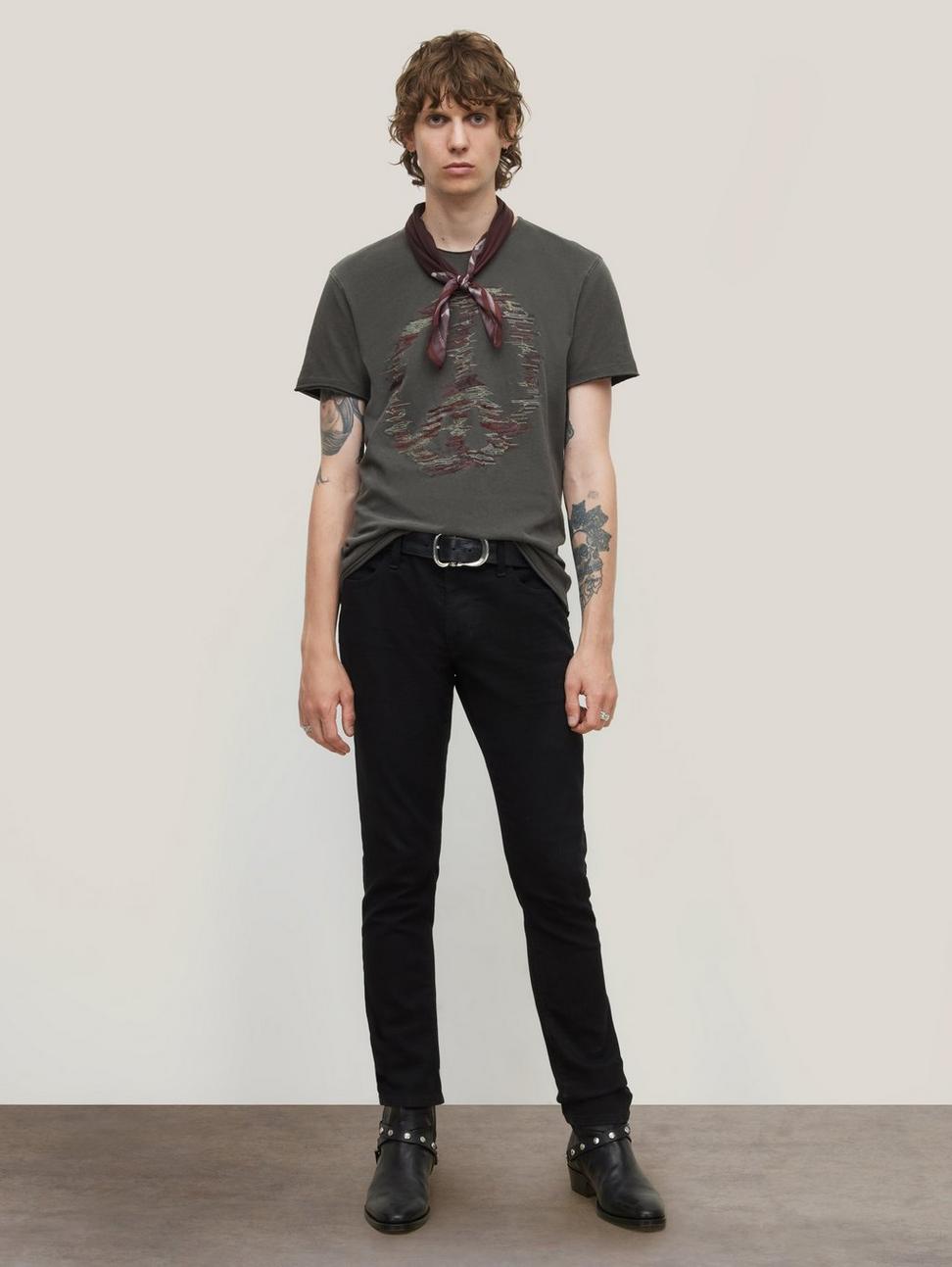 John Varvatos DISTORTED PEACE Tee - Black