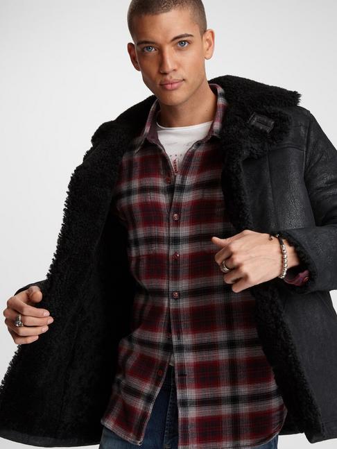 John Varvatos ROPER SHEARLING JACKET Black