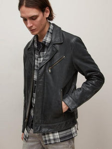 John Varvatos Oscar Leather Jacket - Black