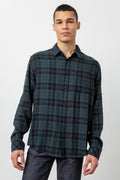 Rails Men's Lennox L/S - Emerald/Onyx