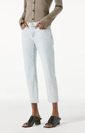 FRAME Le Garcon Crop Raw Edge Jean in Divisadero