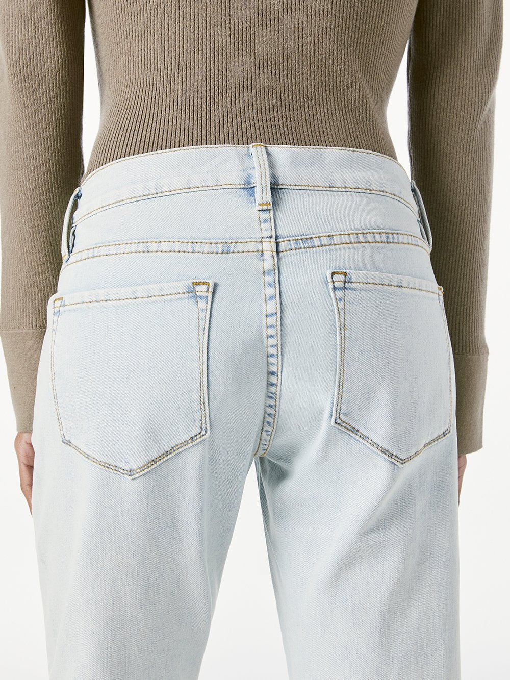 FRAME Le Garcon Crop Raw Edge Jean in Divisadero