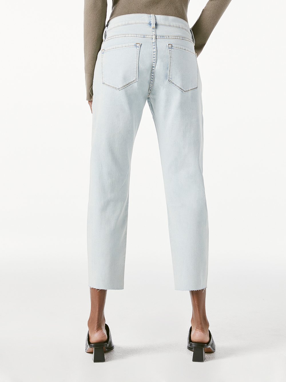FRAME Le Garcon Crop Raw Edge Jean in Divisadero