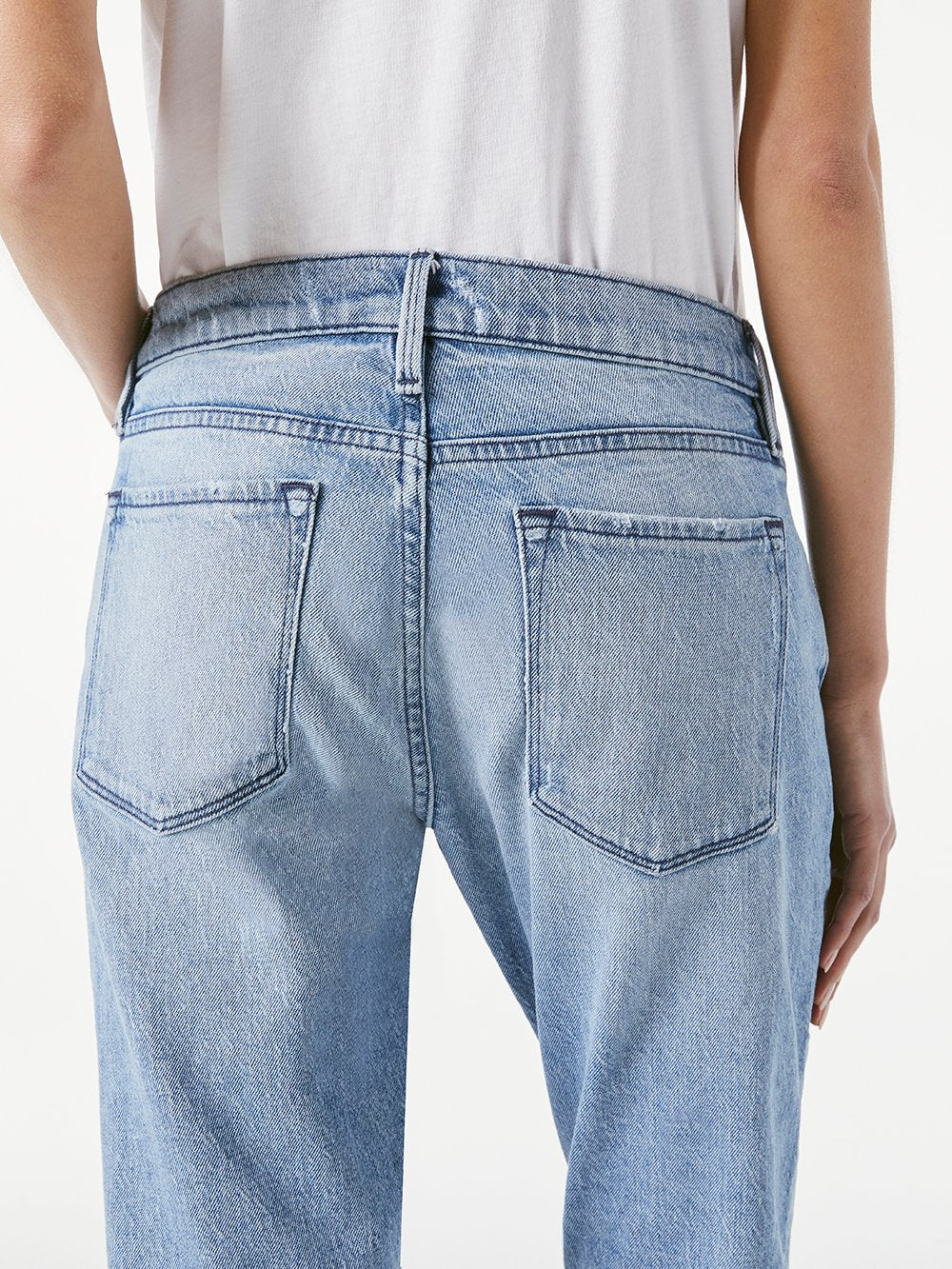 FRAME Le Garcon jean with rips in Beldon